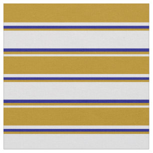 Lavender, Mörk Goldenrod & Blue Linjer Mönster Tyg