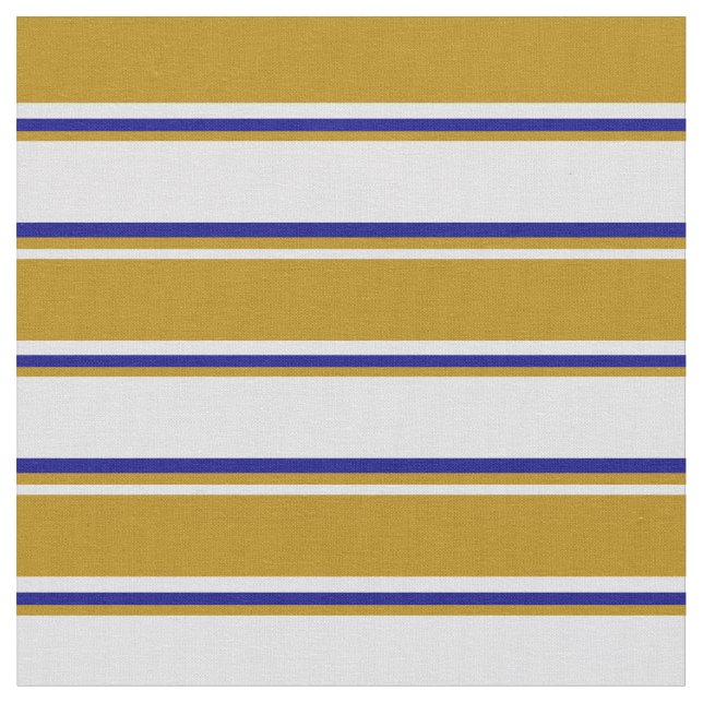 Lavender, Mörk Goldenrod & Blue Linjer Mönster Tyg (Närbild)