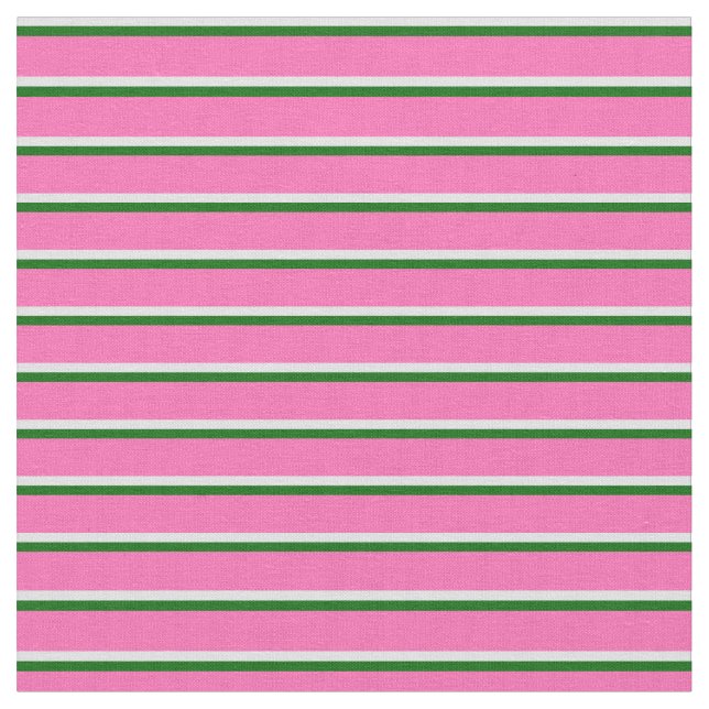 Lavender, Mörk grönt och Shock rosa Linjer Tyg (Närbild)