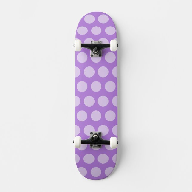 Lavender Moroccan Dots Skateboard Bräda 19,5 Cm (Framsida)