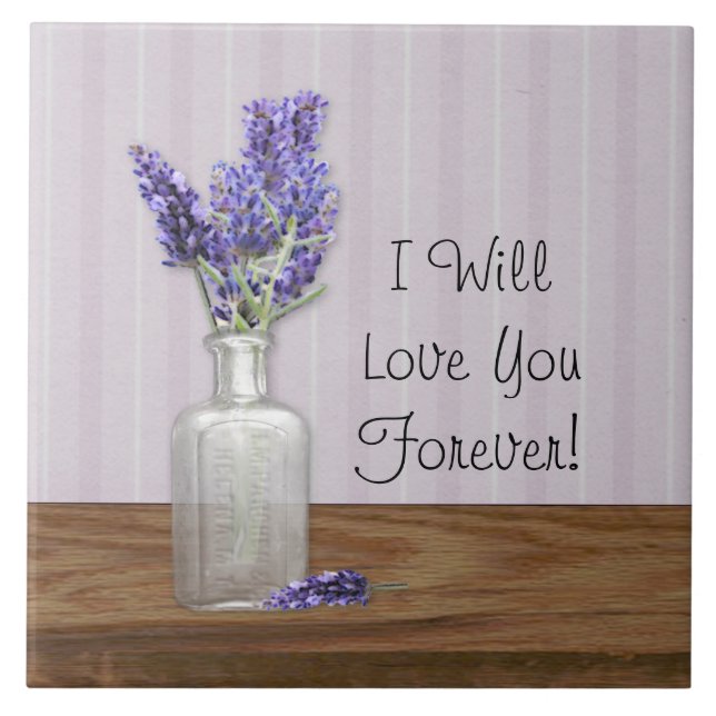 Lavender Mors dag Ceramic Tile Kakelplatta (Framsidan)