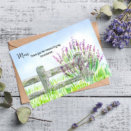 Lavender Mors dag har ett bekvämt vattenfärgsstäng Kort