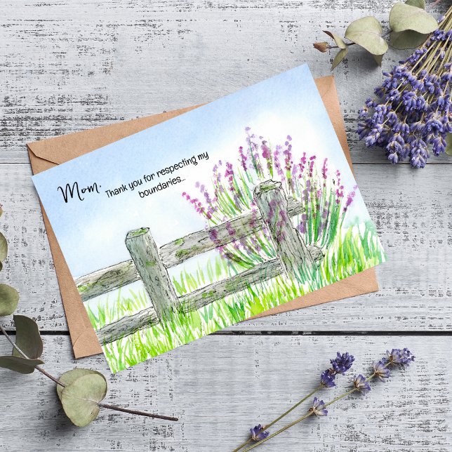 Lavender Mors dag har ett bekvämt vattenfärgsstäng Kort (Skapare uppladdad)