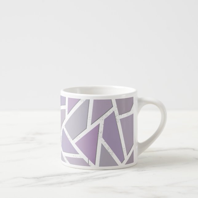Lavender mosaic mönster espressomugg (Höger)