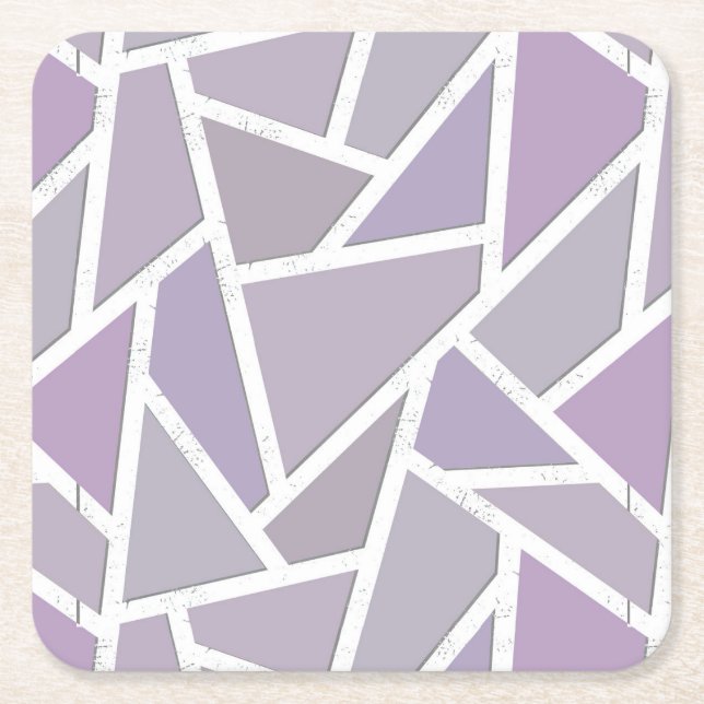 Lavender mosaic mönster underlägg papper kvadrat (Framsidan)