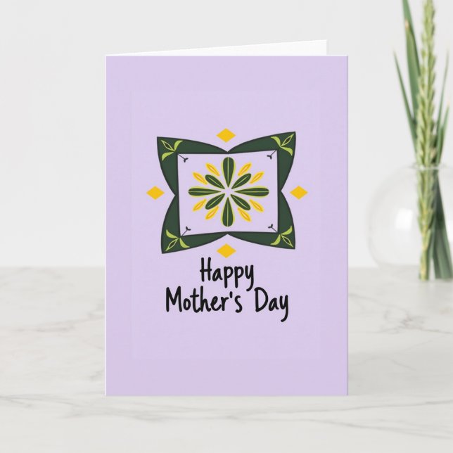 Lavender Mothers Day Blossom Card Kort (Framsida)