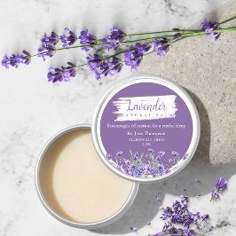 Lavender Natural Balm-etikett Runt Klistermärke