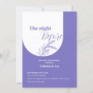 Lavender Night Före Inbjudningar