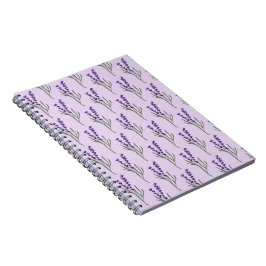 Lavender Notebook Lila Mönster Anteckningsbok