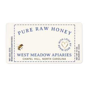 Lavender och Bees Honungsetikett Dash Gräns Fraktsedel