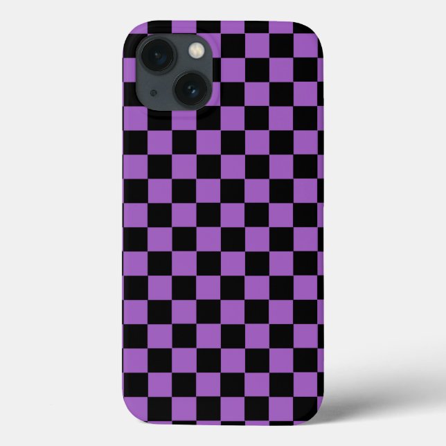 Lavender och Black Checkered Mönster (Baksida)