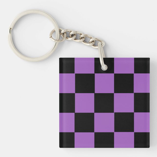 Lavender och Black Checkered Mönster (Framsidan)