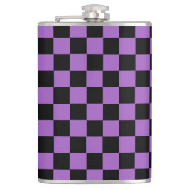 Lavender och Black Checkered Mönster Fickplunta