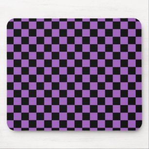 Lavender och Black Checkered Mönster Musmatta