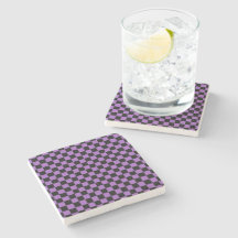 Lavender och Black Checkered Mönster