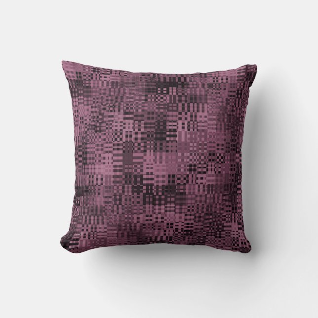 Lavender och Black Mönster Pillow Kudde (Framsida)
