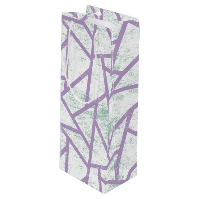 Lavender och blek grönt mosaic mönster (Framsidan Vinklad)
