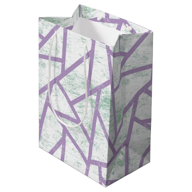 Lavender och blek grönt mosaic mönster (Baksidan Vinklad)