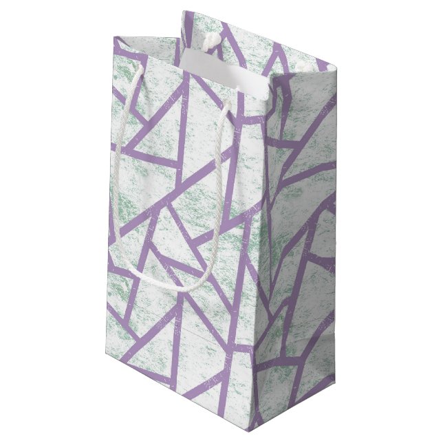 Lavender och blek grönt mosaic mönster (Baksidan Vinklad)