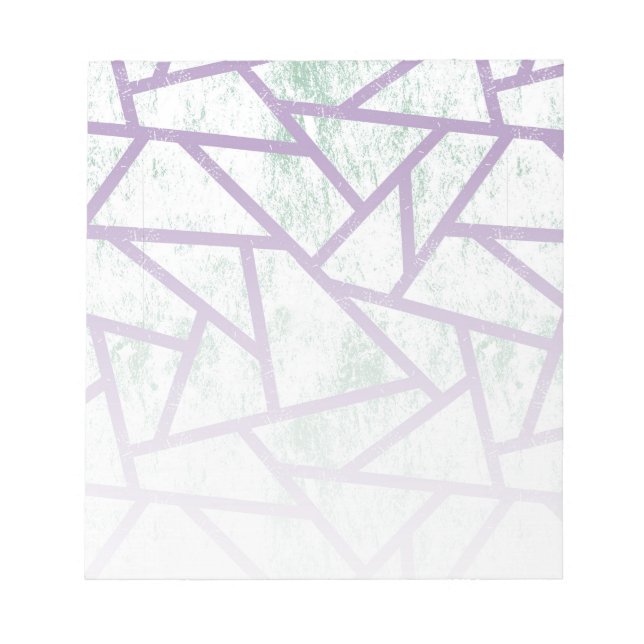 Lavender och blek grönt mosaic mönster anteckningsblock (Framsida)
