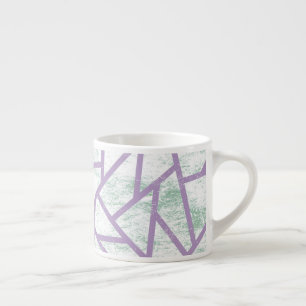 Lavender och blek grönt mosaic mönster espressomugg
