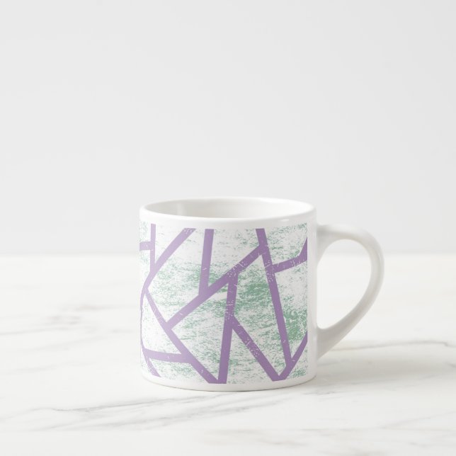 Lavender och blek grönt mosaic mönster espressomugg (Höger)