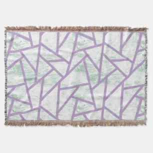 Lavender och blek grönt mosaic mönster filt