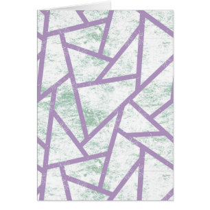 Lavender och blek grönt mosaic mönster hälsningskort