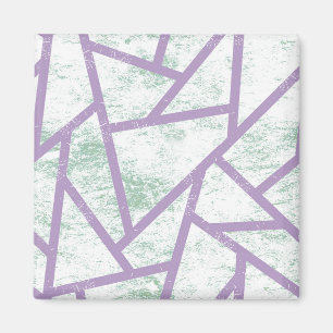 Lavender och blek grönt mosaic mönster magnet
