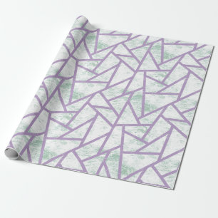 Lavender och blek grönt mosaic mönster presentpapper
