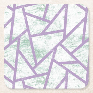 Lavender och blek grönt mosaic mönster underlägg papper kvadrat