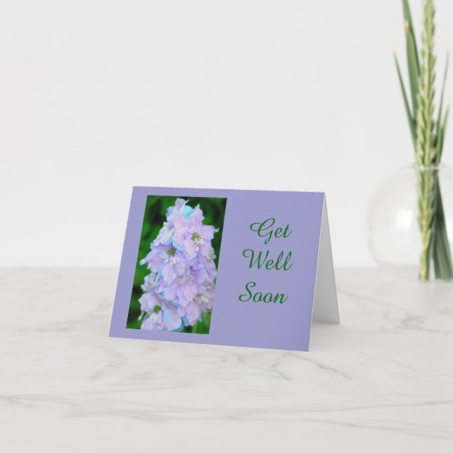 LAVENDER OCH BLUE DELPHINIUM KORT (Framsida)