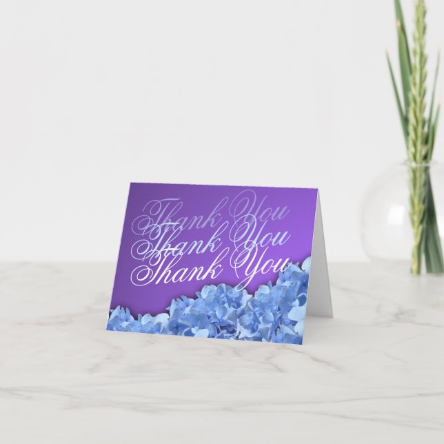 Lavender och Blue Hydrangeas Tack (Framsida)