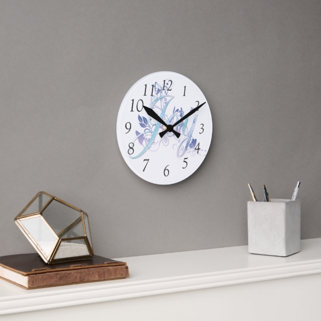 Lavender och Blue Joy Rund Klocka (Kontor)