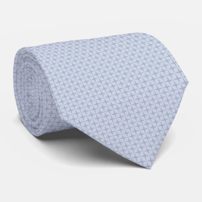 Lavender och Blue Retro Stars Mönster Tie Slips (Rullad)