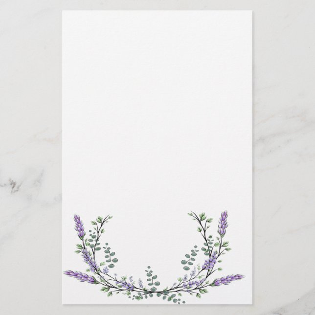 Lavender och Eucalyptus Brevpapper (Framsida)