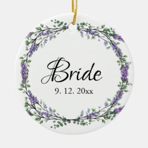 Lavender och Eucalyptus Bride Julgransprydnad Keramik