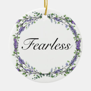 Lavender och Eucalyptus Fearless water color blomm Julgransprydnad Keramik