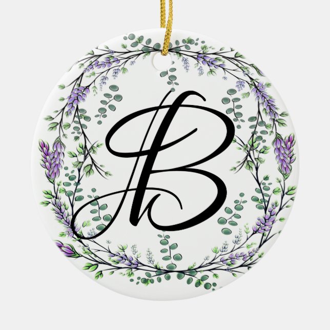 Lavender och Eucalyptus Julgransprydnad Keramik (Framsidan)