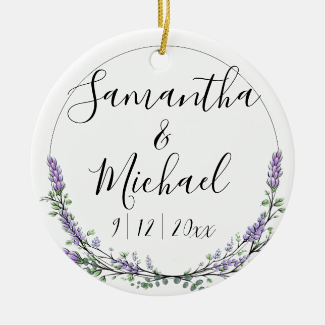 Lavender och Eucalyptus Julgransprydnad Keramik (Framsidan)