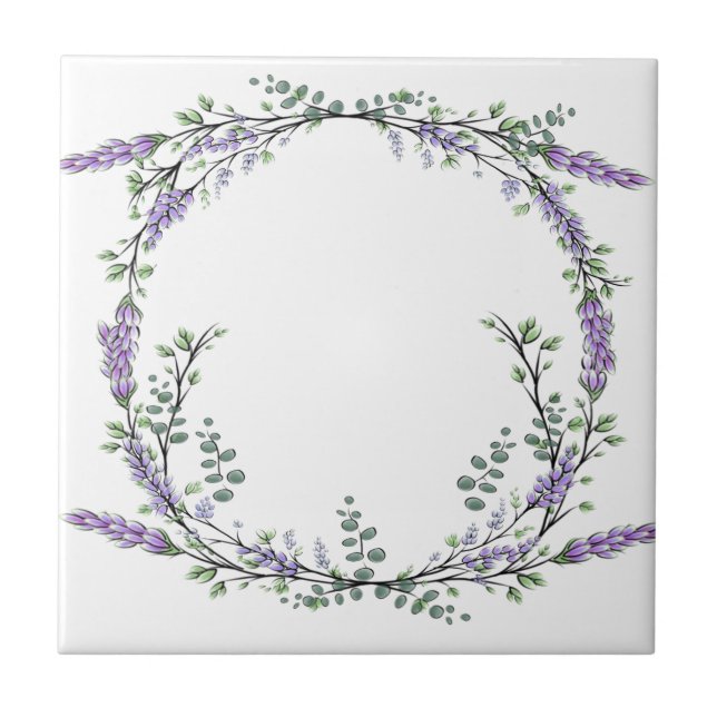 Lavender och Eucalyptus Kakelplatta (Framsidan)
