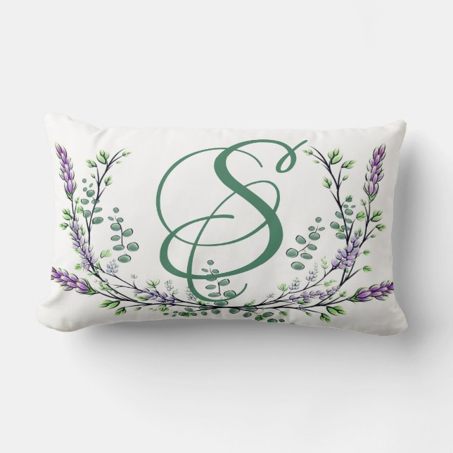 Lavender och Eucalyptus Lumbarkudde (Framsida)