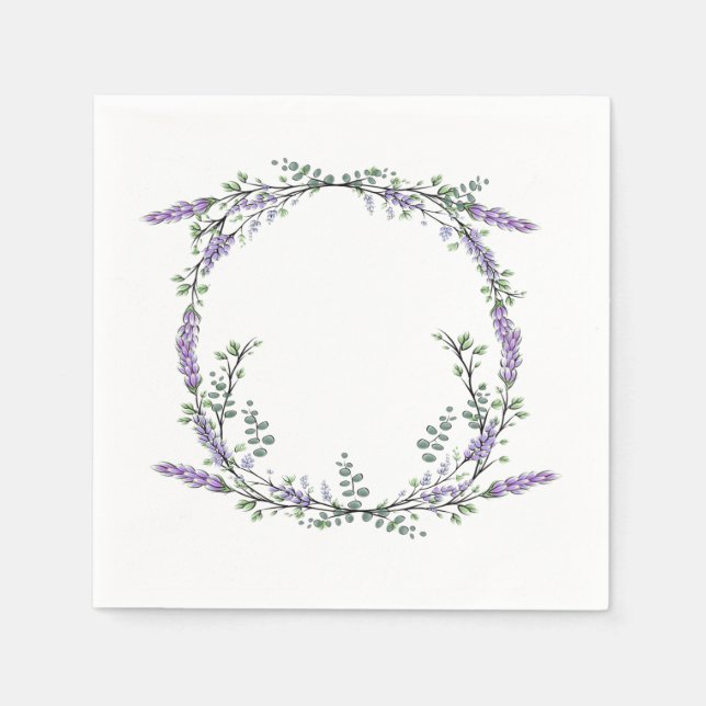 Lavender och Eucalyptus Napkins Pappersservett (Framsidan)
