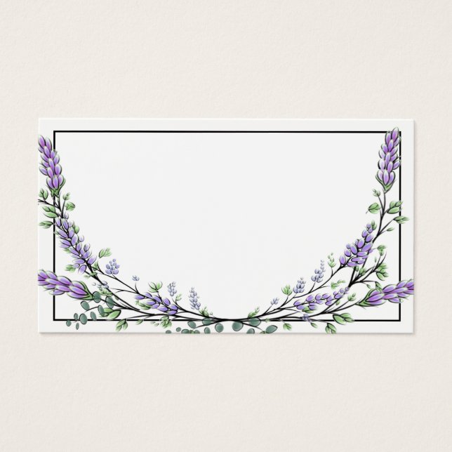 Lavender och Eucalyptus Visitkort (Framsidan)
