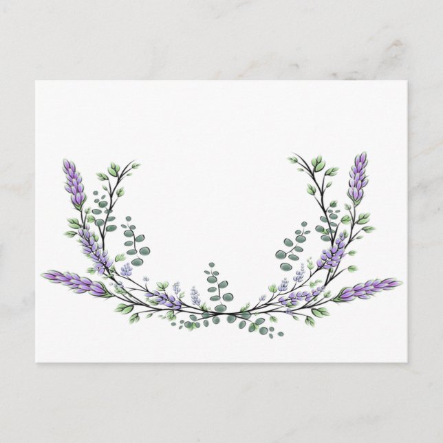 Lavender och Eucalyptus Vykort (Framsida)