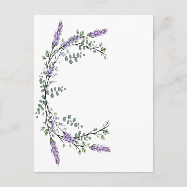 Lavender och Eucalyptus Vykort (Framsida)