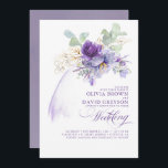 Lavender och Guld Elegant Modern Boho Bröllop Inbjudningar<br><div class="desc">Eleganten,  den förfinade,  andningsrika bröllopsinbjudan har romantisk mörk och ljusa vattenfärgblommor i lila. Guld-lövningen tillför en aning lyxliv,  medan boho-kalligrafin tillför en personlig beröring till din speciella dag.</div>