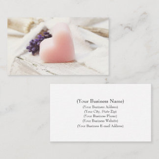 Lavender och Hjärtformade Soap Visitkort