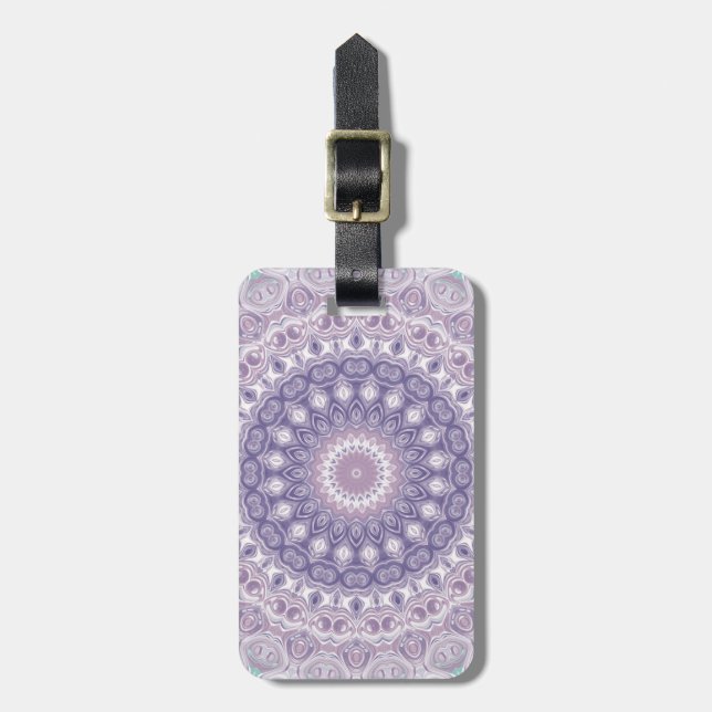 Lavender och Lilac Mandala Mönster Bagagebricka (Vertikal Framsida)