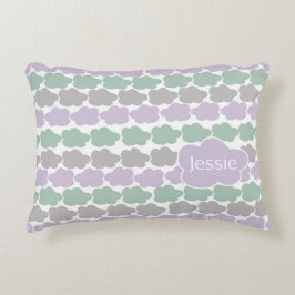 Lavender och Mint Clound Pillow for Girl Prydnadskudde